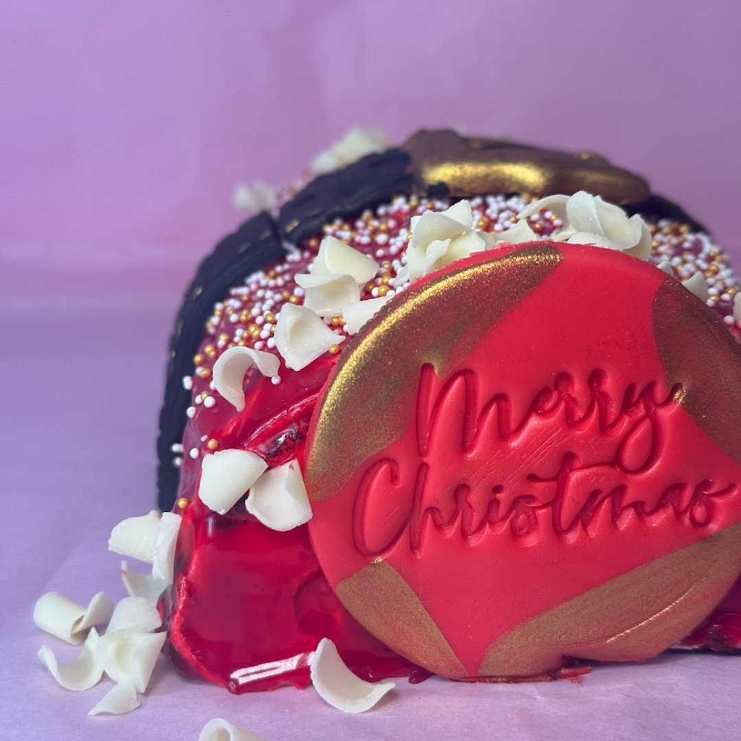 Red Velvet Yule Log